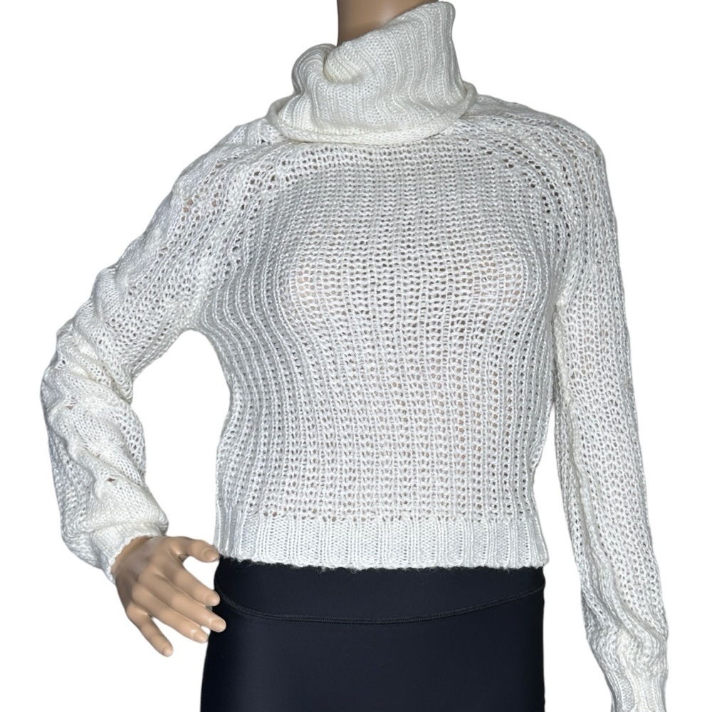 Planet Gold cream cable sweater, NWT, XS